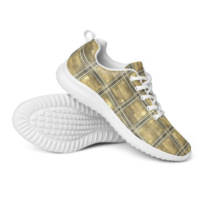 Women’s Athletic Shoes Moonlit Yellow Plaid