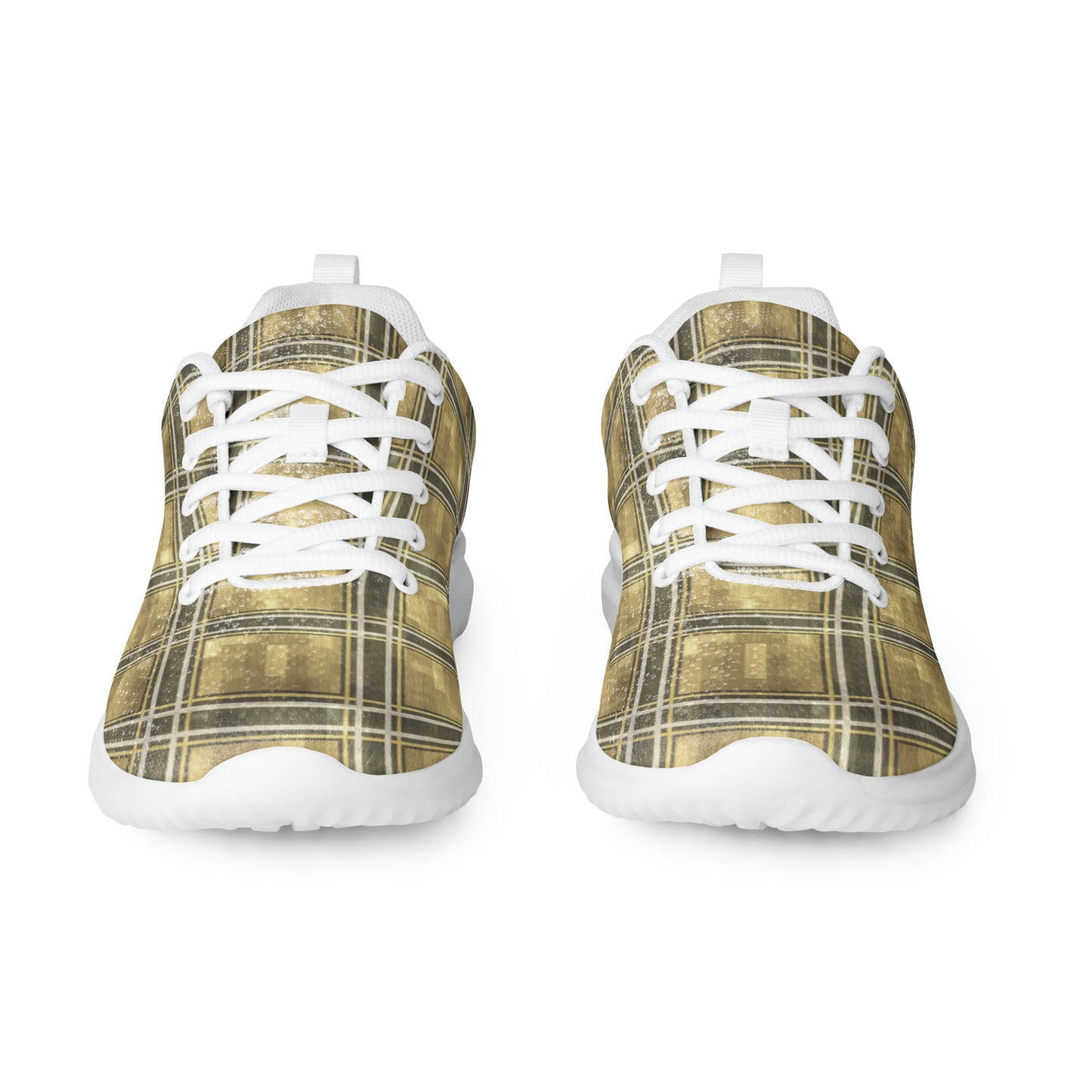 Women’s Athletic Shoes Moonlit Yellow Plaid