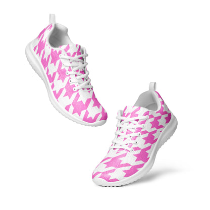 Women’s Athletic Shoes Pink Houndstooth