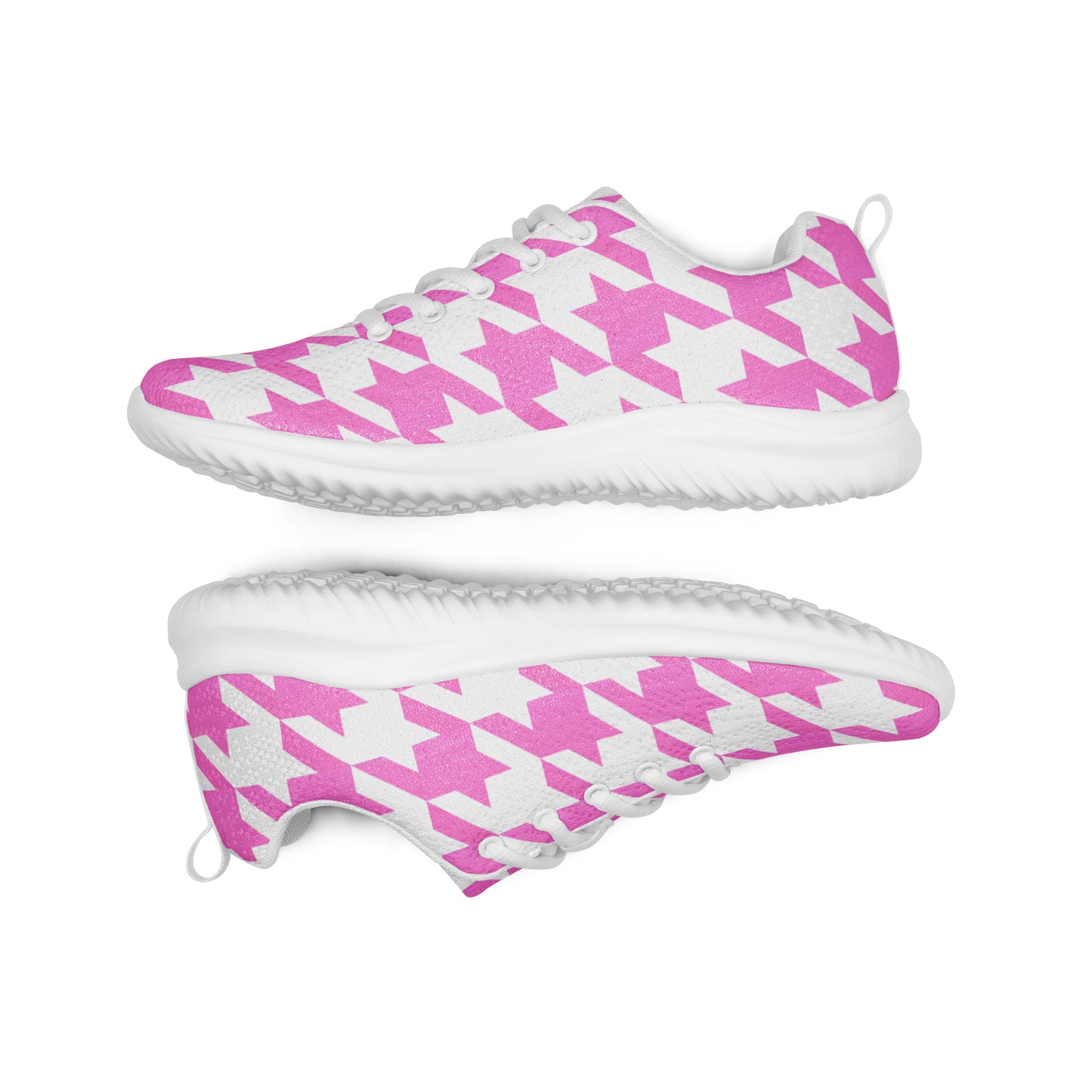 Women’s Athletic Shoes Pink Houndstooth