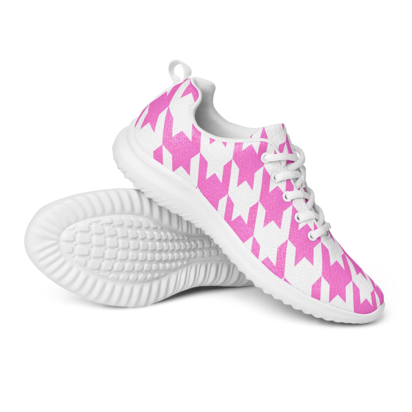 Women’s Athletic Shoes Pink Houndstooth