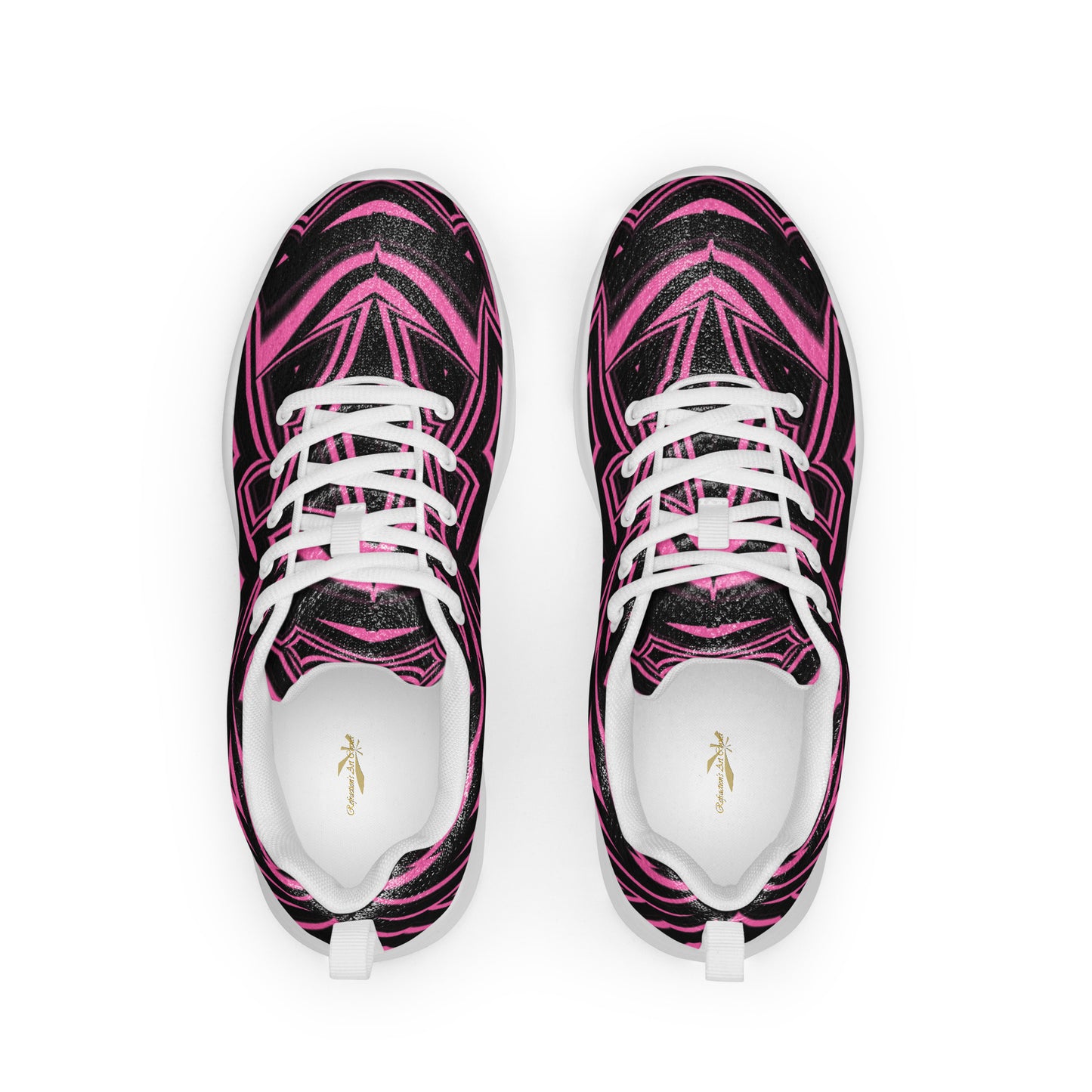 Women’s Athletic Shoes Abstract Geometric Hot Pink