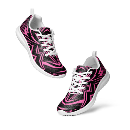 Women’s Athletic Shoes Abstract Geometric Hot Pink