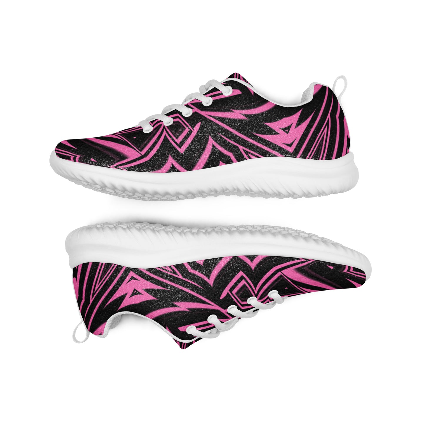 Women’s Athletic Shoes Abstract Geometric Hot Pink