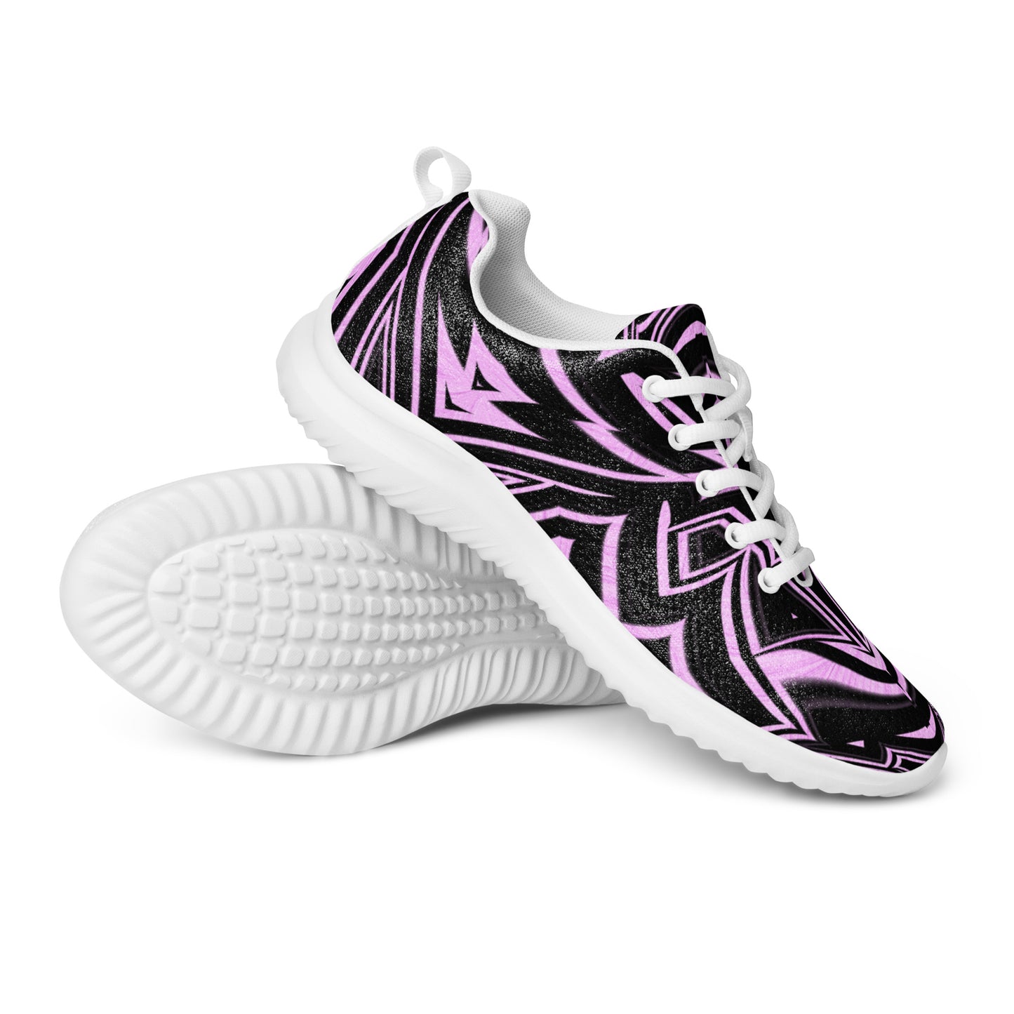 Women’s Athletic Shoes Abstract Geometric Pink