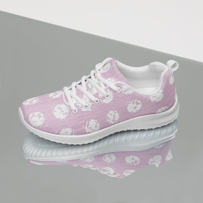 Women’s White Polka Dot Pink Athletic Shoes