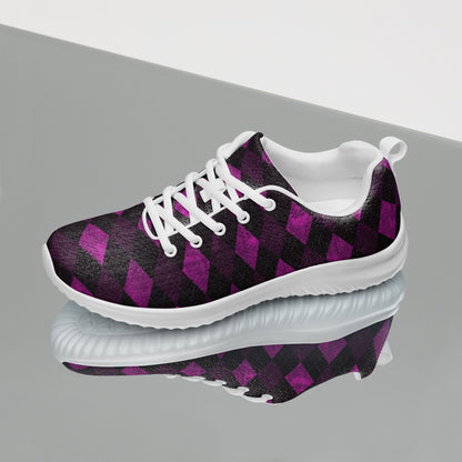 Women’s Athletic Shoes Plum Argyle