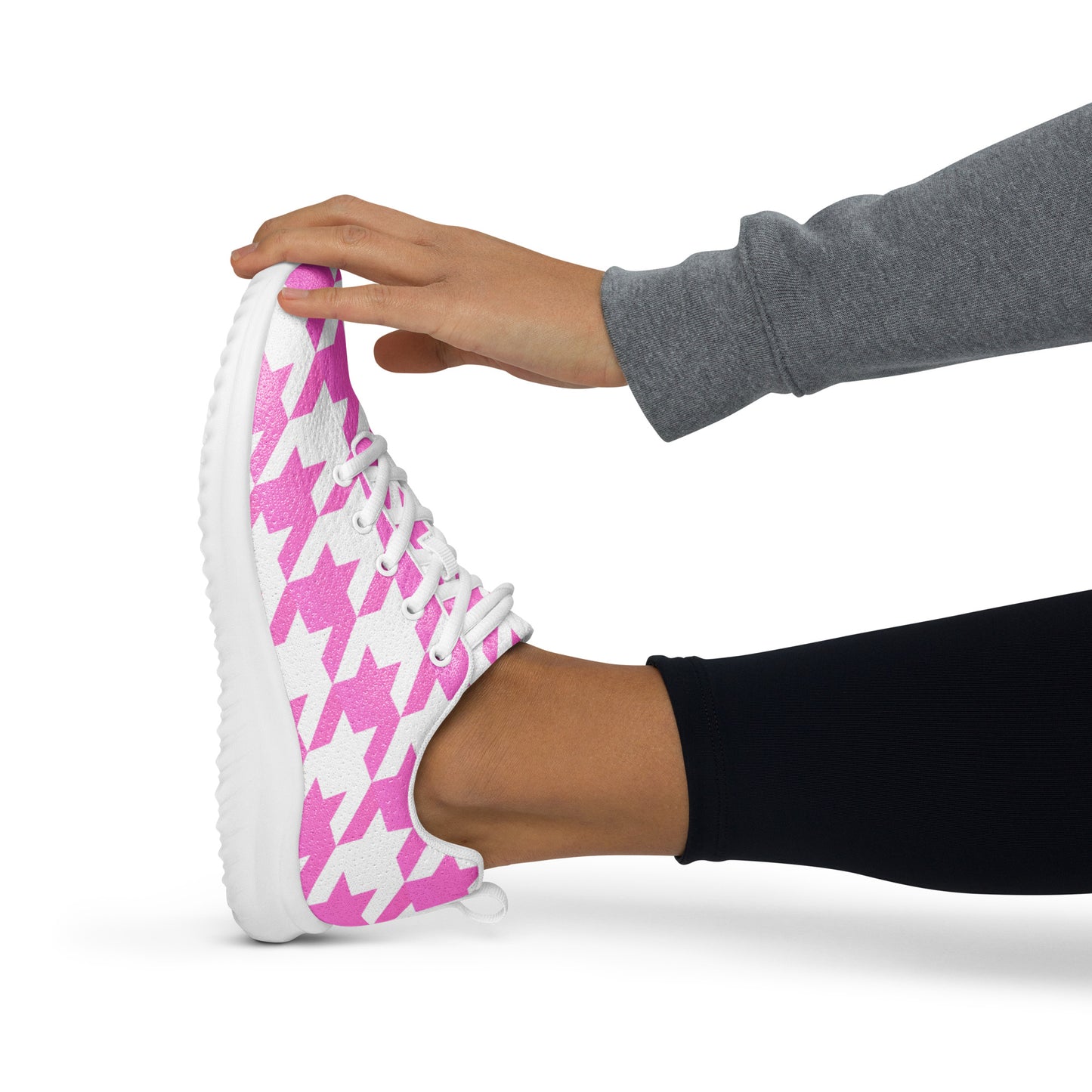 Women’s Athletic Shoes Pink Houndstooth