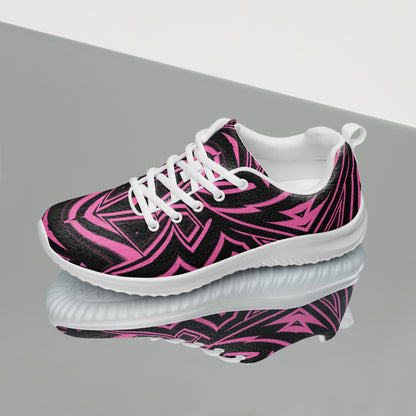 Women’s Athletic Shoes Abstract Geometric Hot Pink