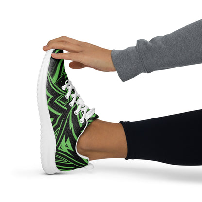 Women’s Athletic Shoes Abstract Geometric Green