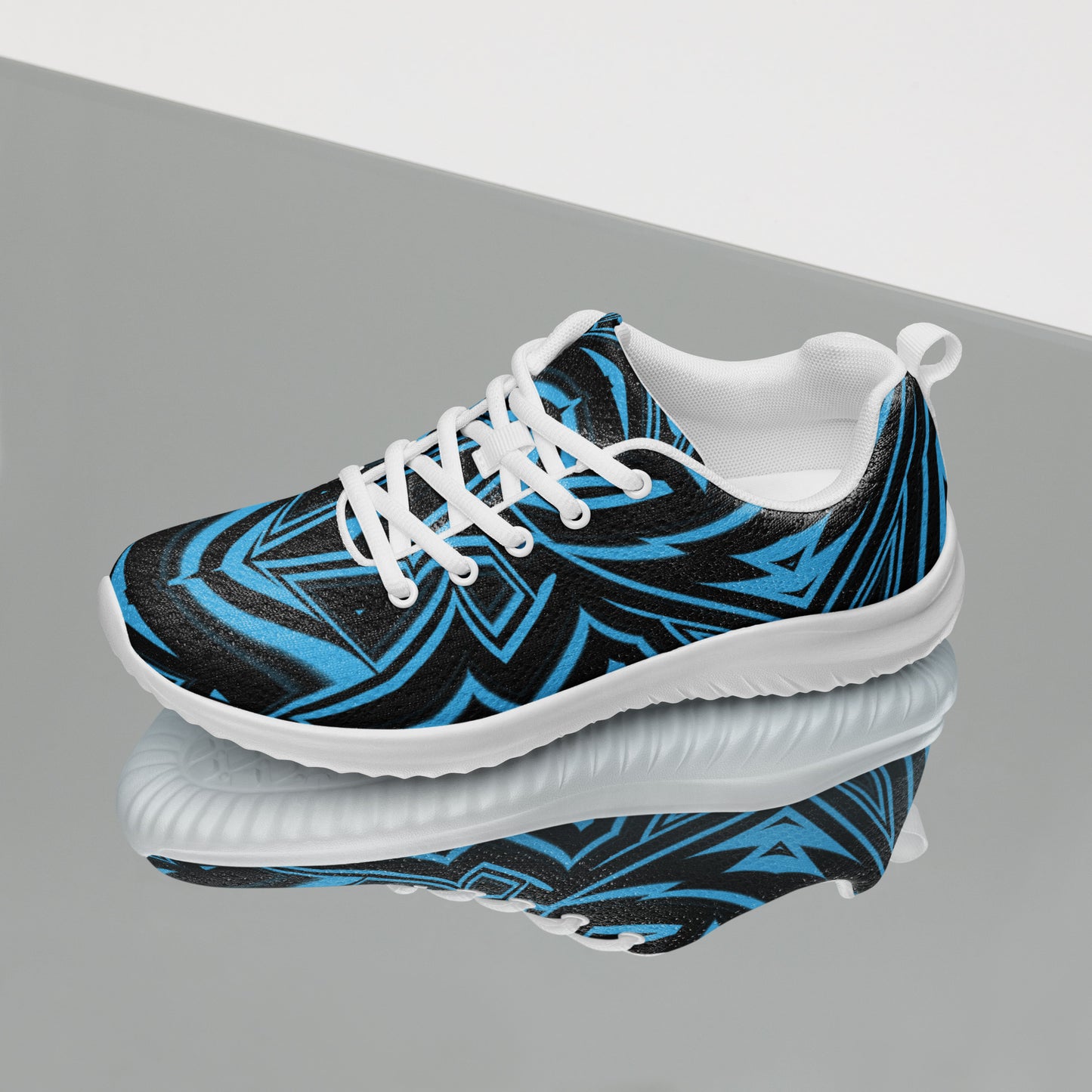 Women’s Athletic Shoes Abstract Geometric Blue