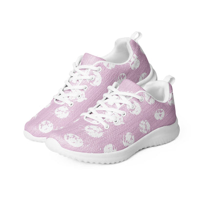 Women’s White Polka Dot Pink Athletic Shoes