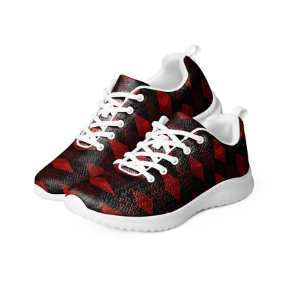 Women’s Athletic Shoes Red Argyle