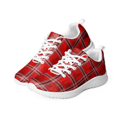 Women’s Athletic Shoes Red Plaid