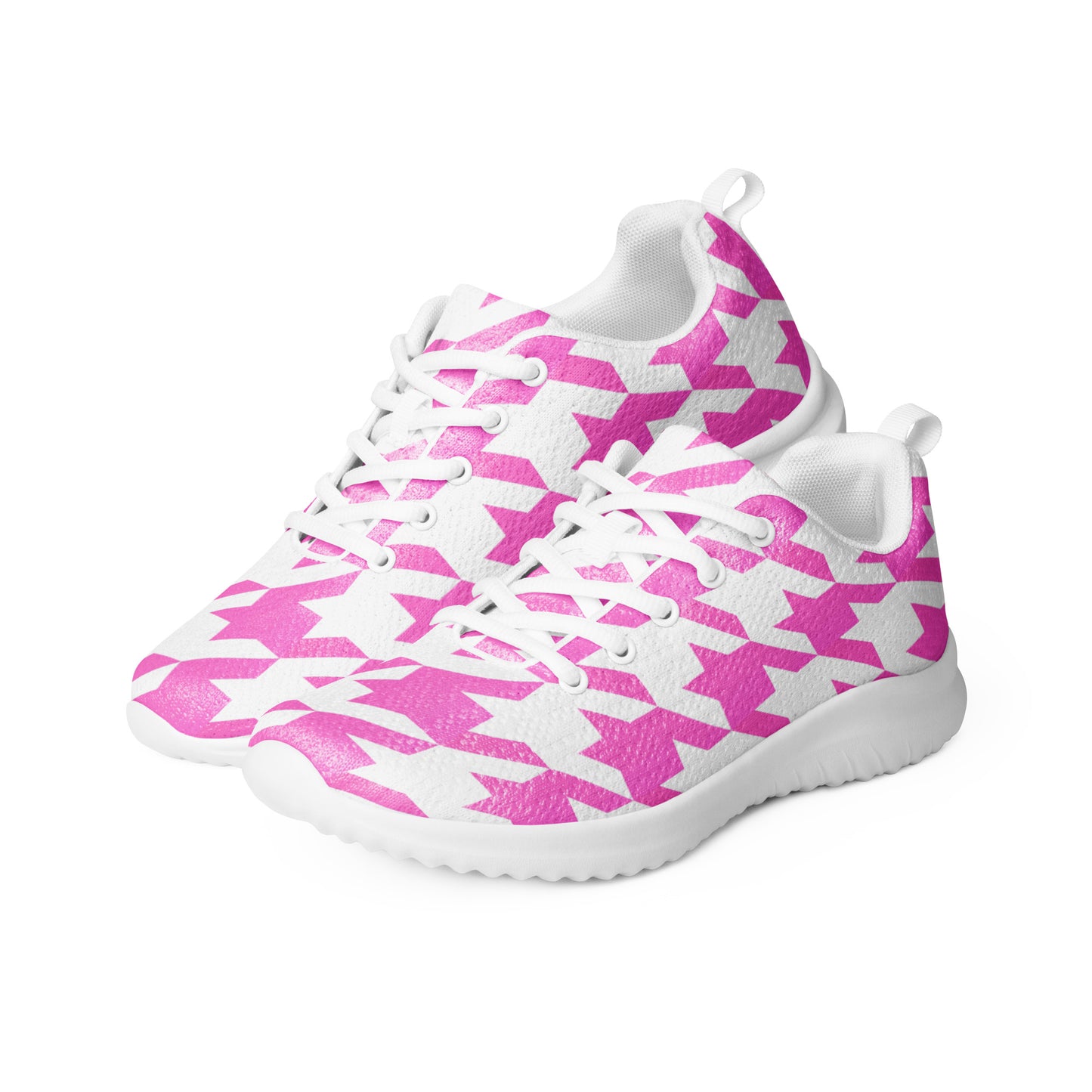 Women’s Athletic Shoes Pink Houndstooth