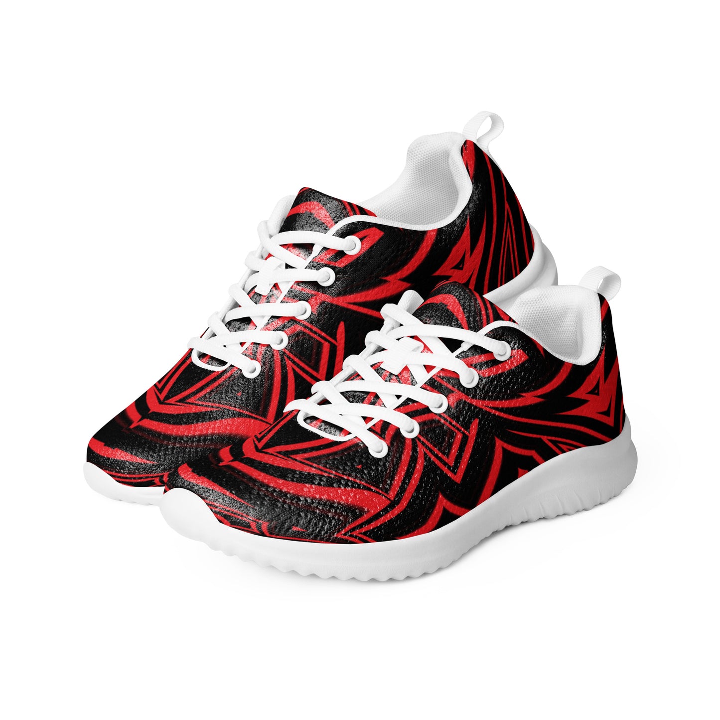 Women’s Athletic Shoes Abstract Geometric Red