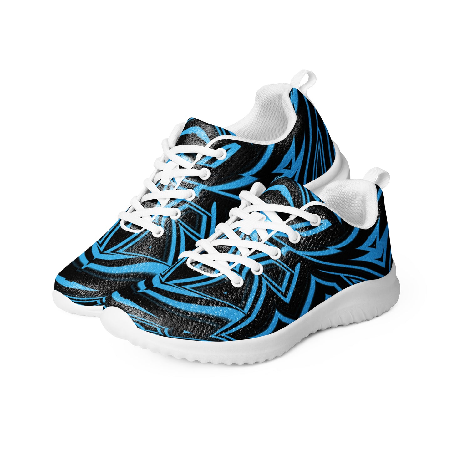 Women’s Athletic Shoes Abstract Geometric Blue