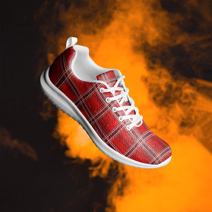 Women’s Athletic Shoes Red Plaid