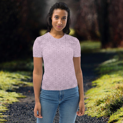 Women's Light Pink Floral T-Shirt