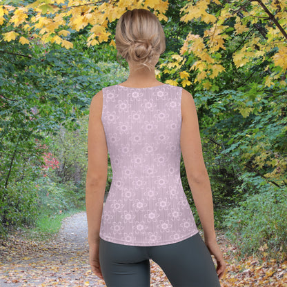 Women's Light Pink Floral Tank Top