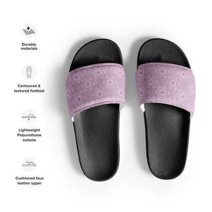 Women's Light Pink Floral Slides