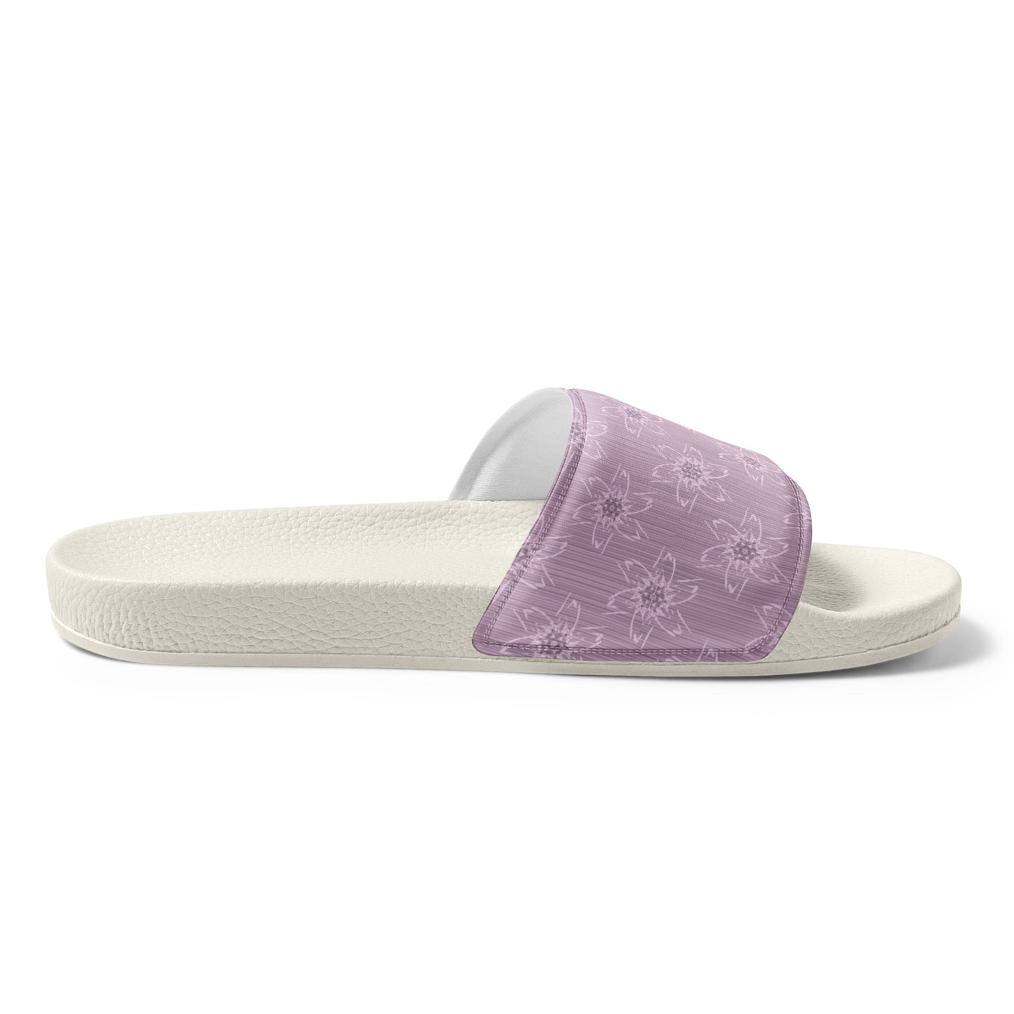 Women's Light Pink Floral Slides