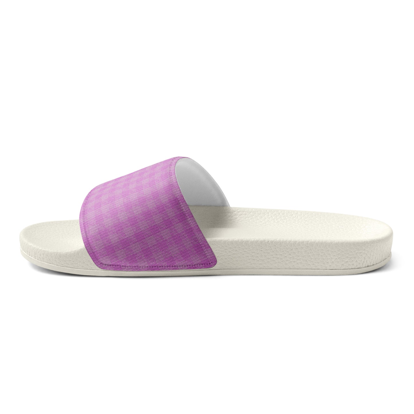 Women's Slides Pink Houndstooth-Gingham Mix