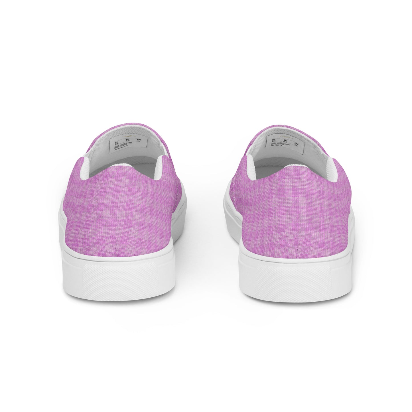 Women’s Slip-On Canvas Shoes Pink Houndstooth-Gingham Mix