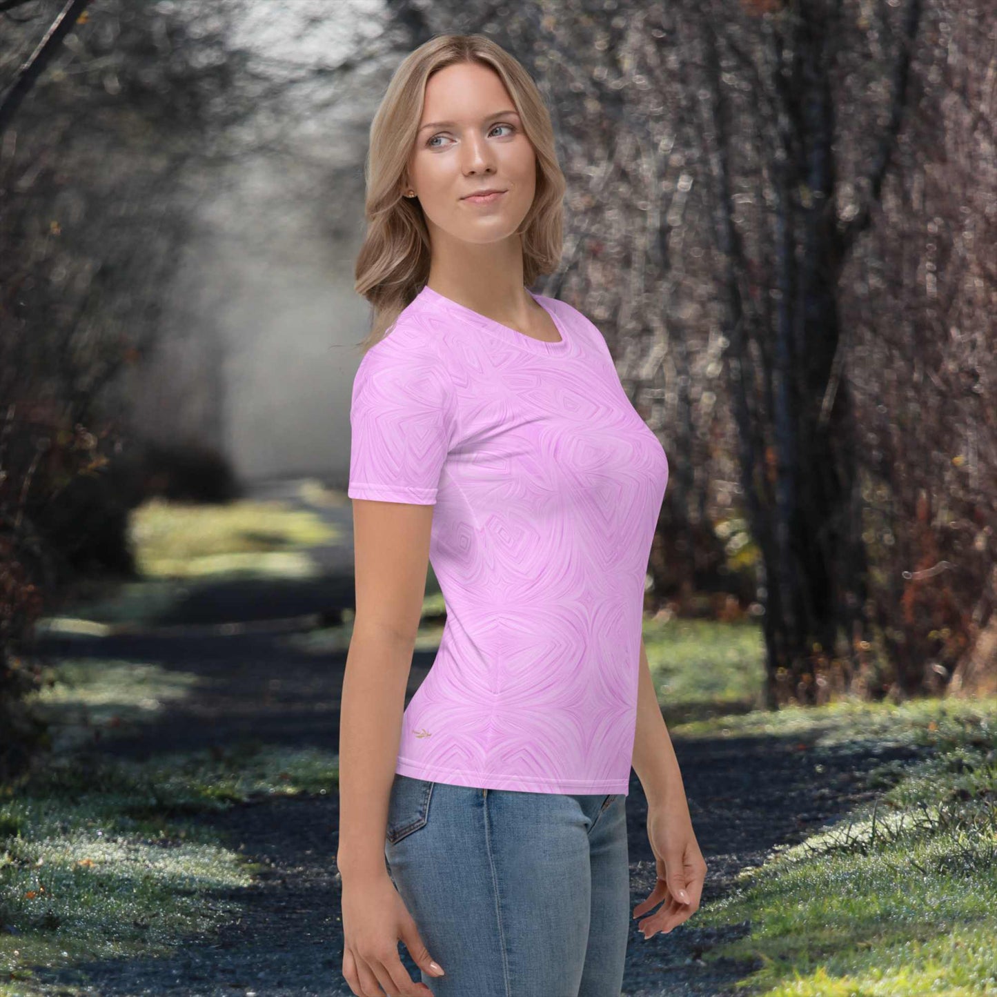 Women's T-Shirt Pink Tie-Dye