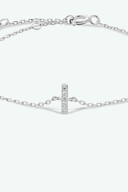 G To K Zircon 925 Sterling Silver Bracelet