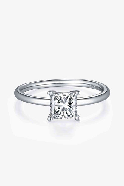 1 Carat Moissanite 925 Sterling Silver Solitaire Ring