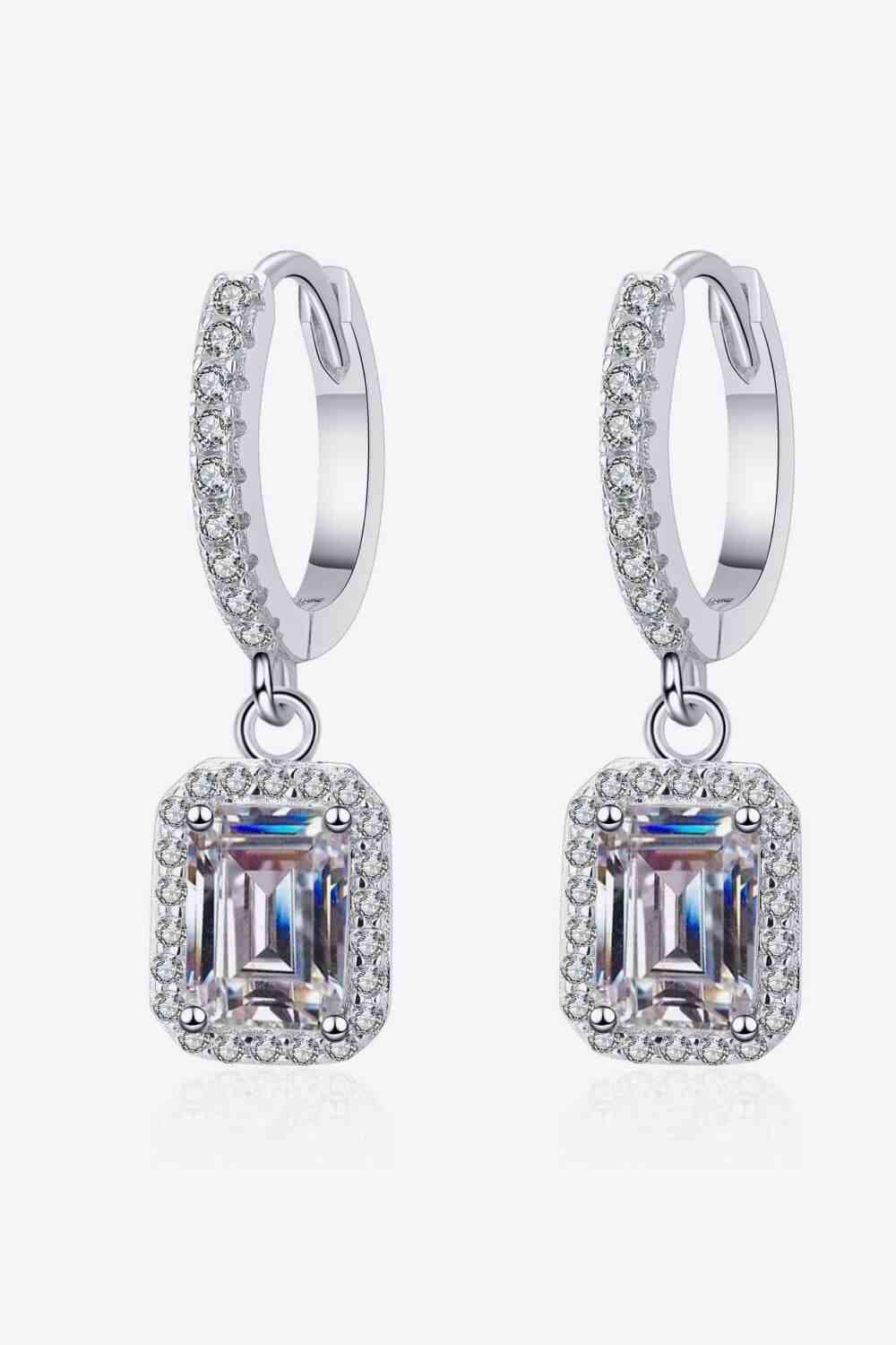 Moissanite 925 Sterling Silver Drop Earrings