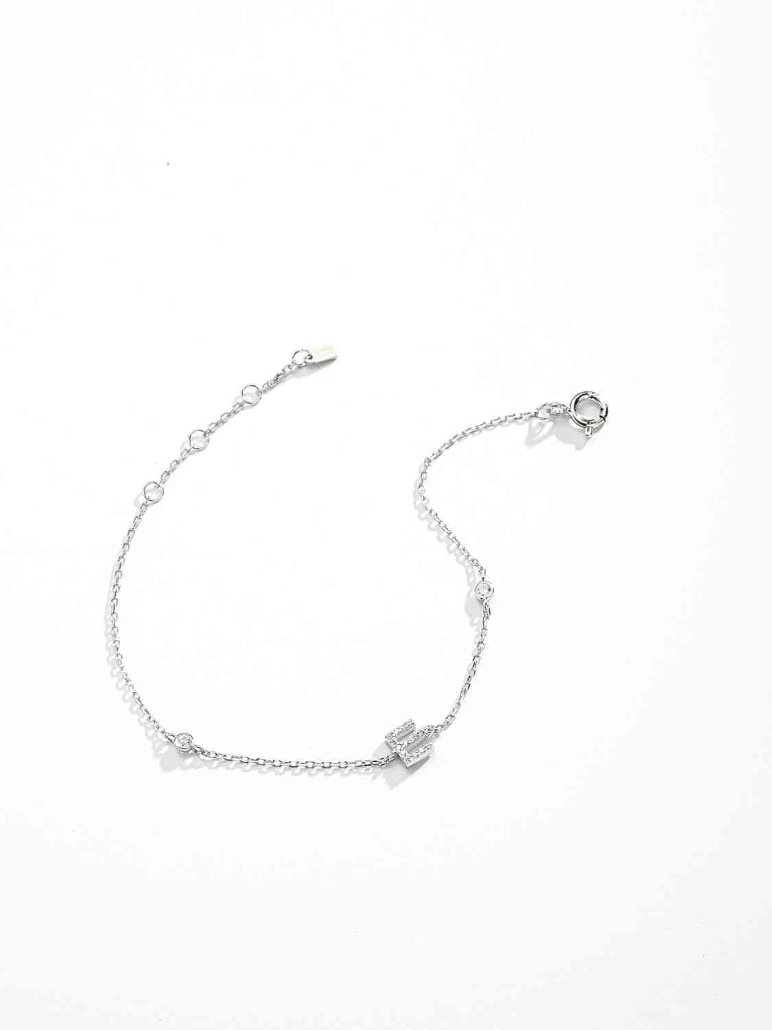 A To F Zircon 925 Sterling Silver Bracelet