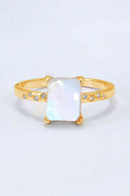 Square Moonstone Ring