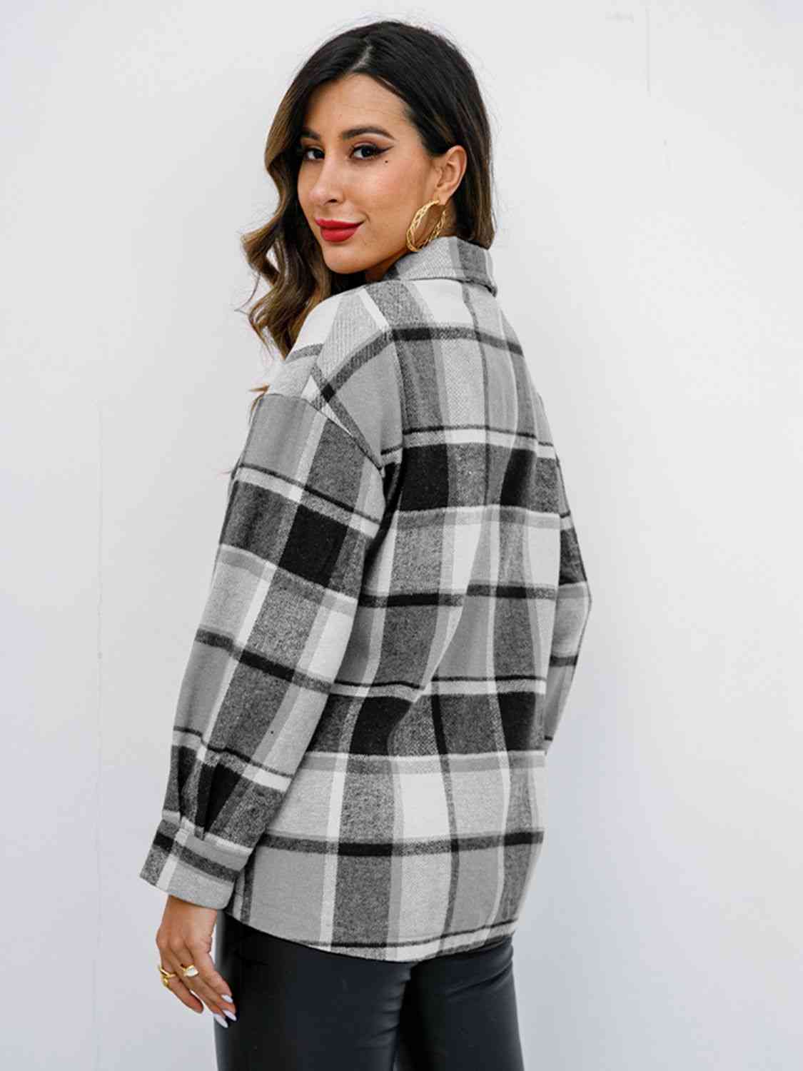 Plaid Button-Down Jacket