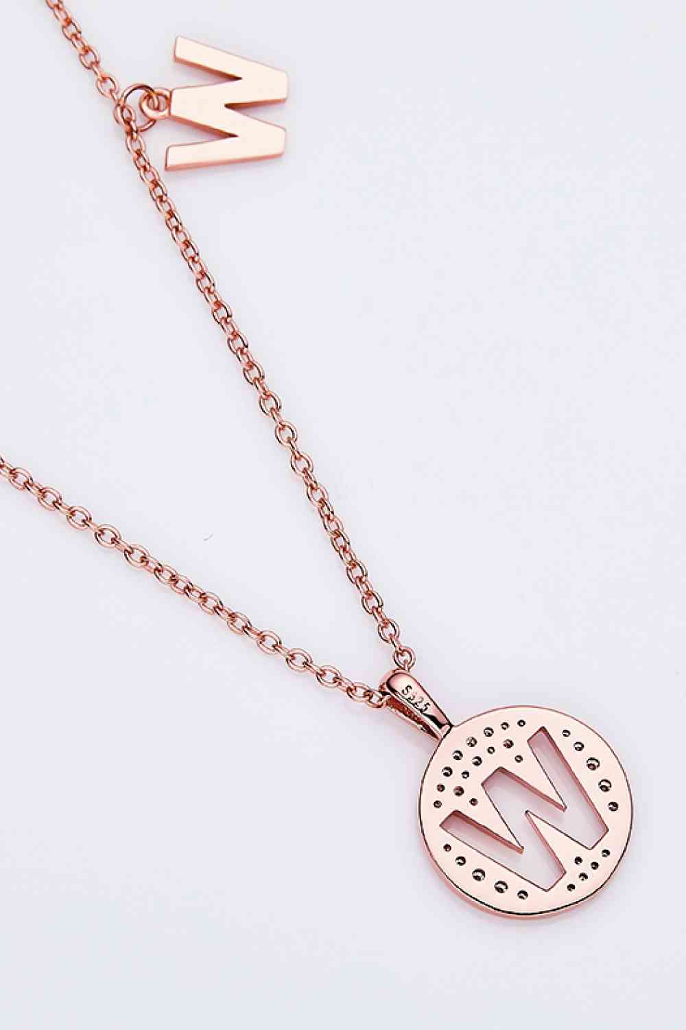 Moissanite U to Z Pendant Necklace