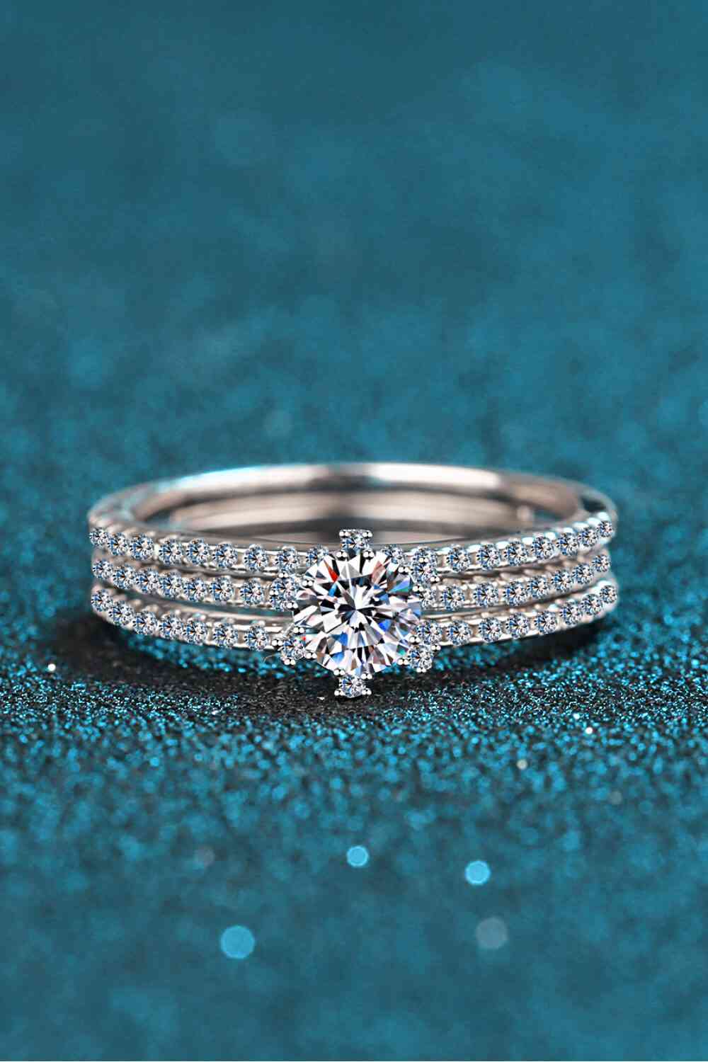 1 Carat Moissanite 925 Sterling Silver Ring