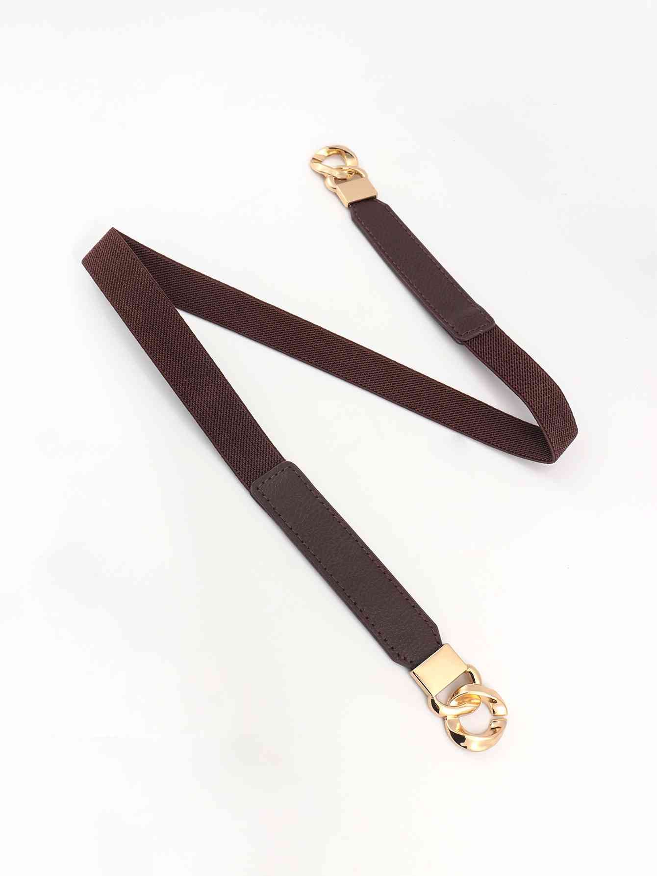 Zinc Alloy Buckle Elastic PU Belt