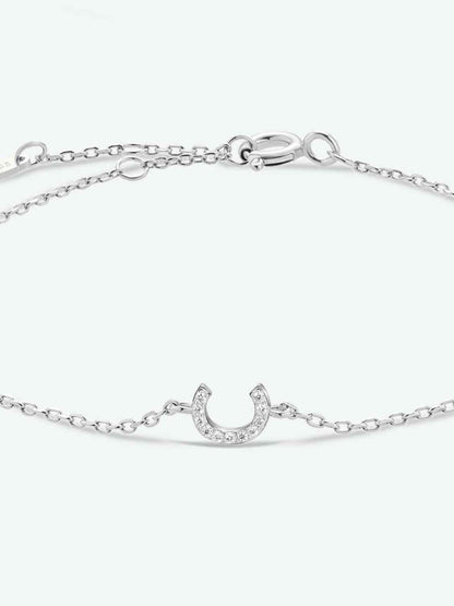 A To F Zircon 925 Sterling Silver Bracelet