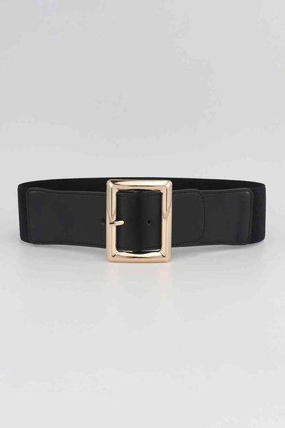 Rectangle Buckle Elastic Wide Belt