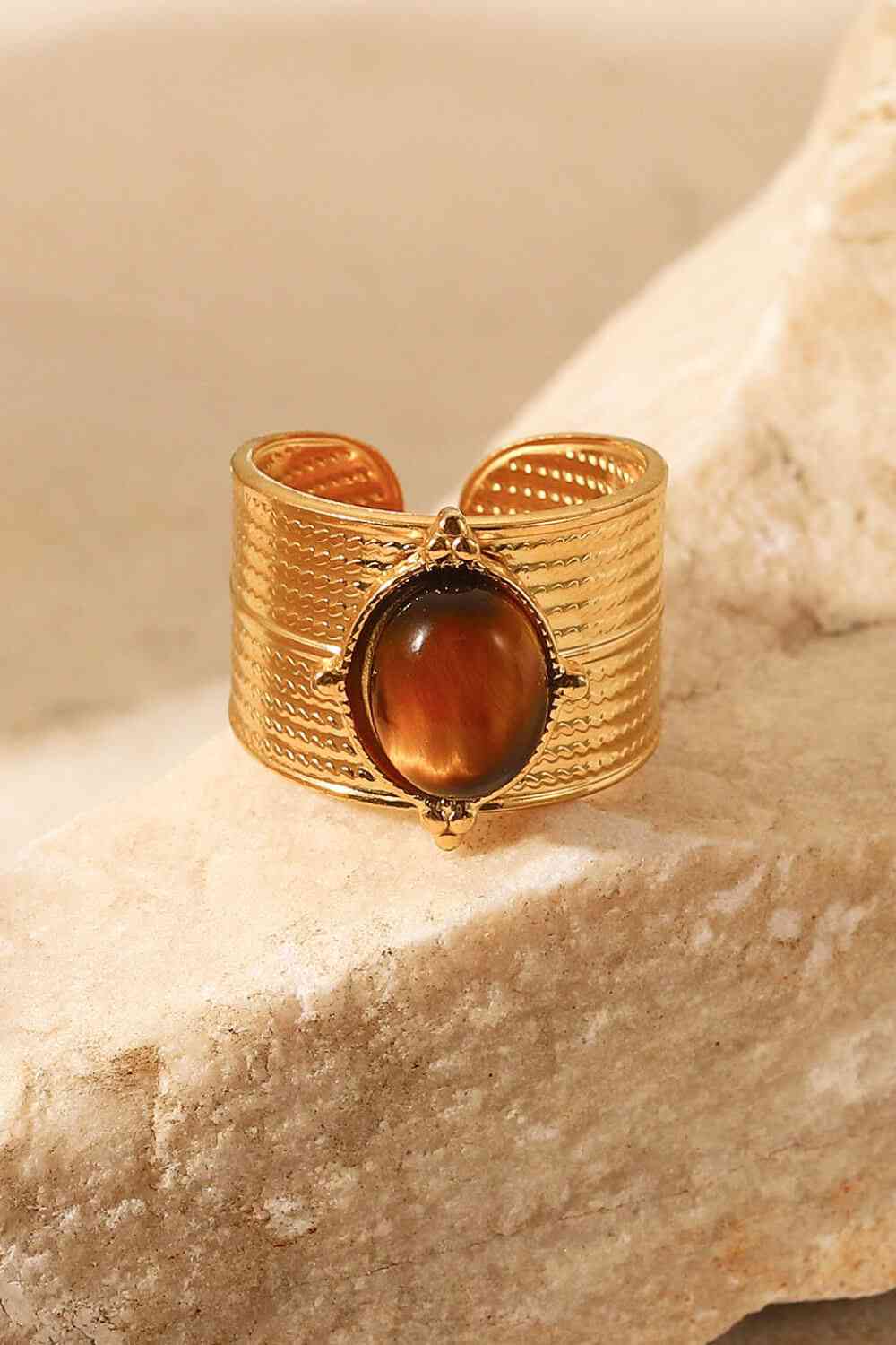 18K Gold-Plated Wide Open Ring