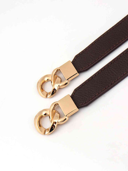 Zinc Alloy Buckle Elastic PU Belt