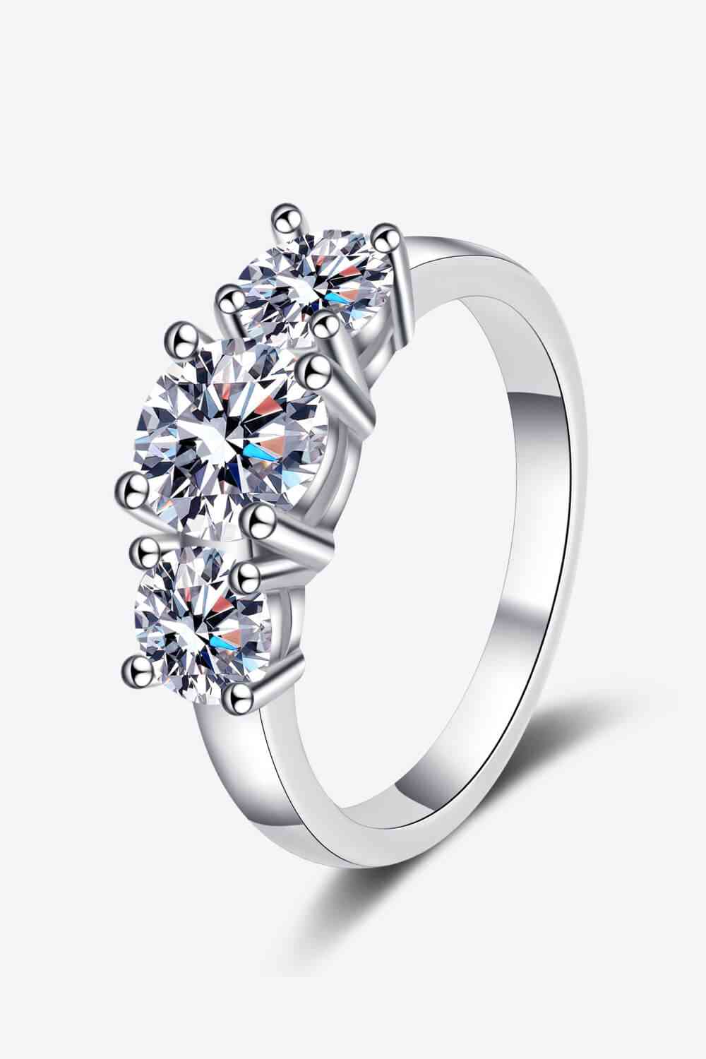 925 Sterling Silver Moissanite Ring