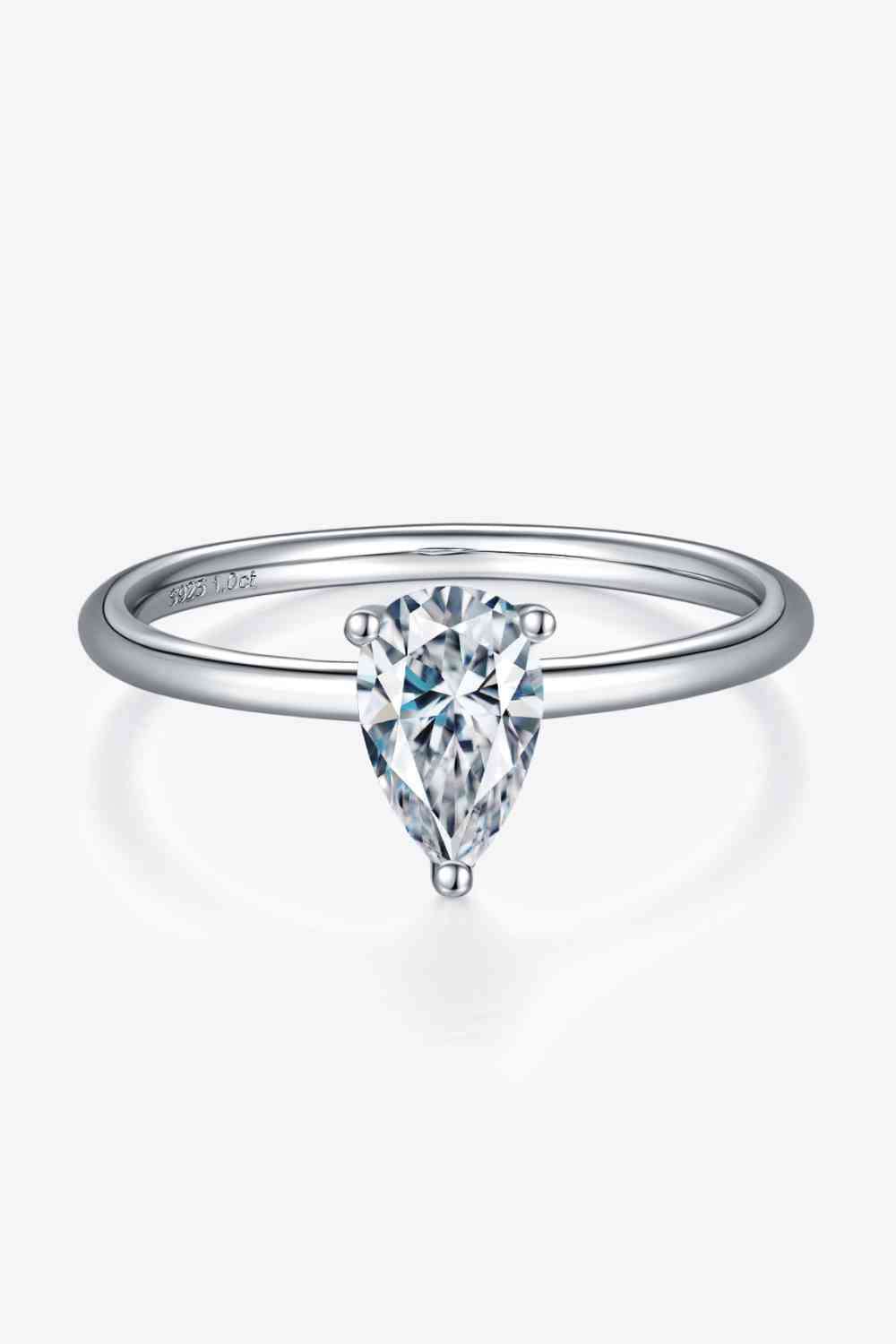 1 Carat Moissanite 925 Sterling Silver Solitaire Ring