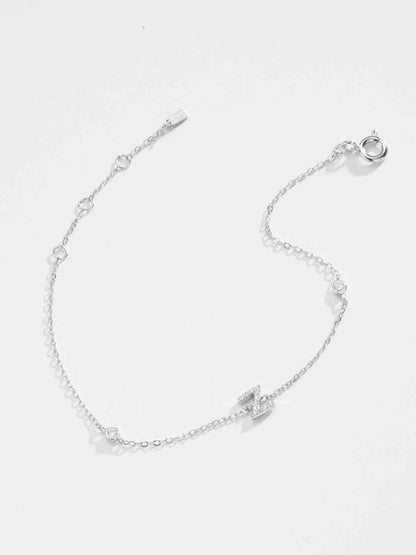 V To Z Zircon 925 Sterling Silver Bracelet