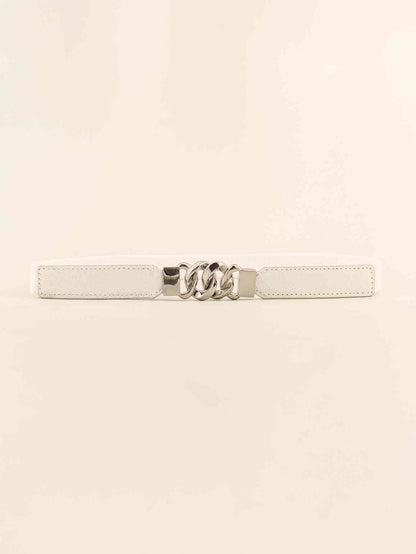 Zinc Alloy Buckle Elastic PU Belt