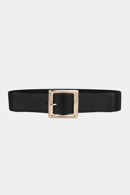 Rectangle Buckle Elastic Wide Belt