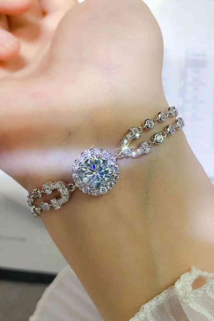 2 Carat Moissanite Double-Layered Bracelet