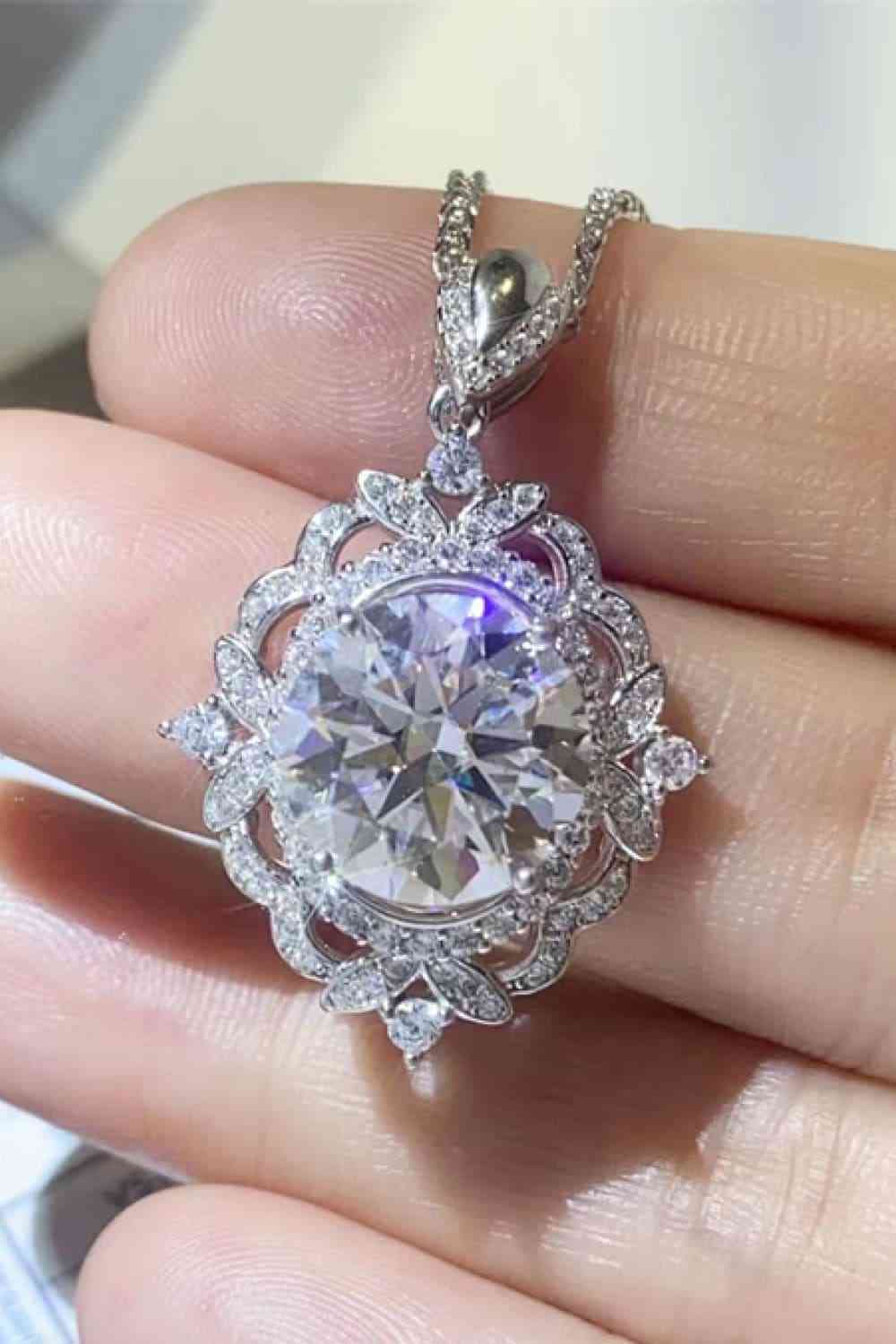 5 Carat Moissanite 925 Sterling Silver Necklace