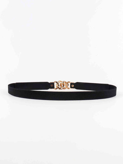 Zinc Alloy Buckle Elastic PU Belt